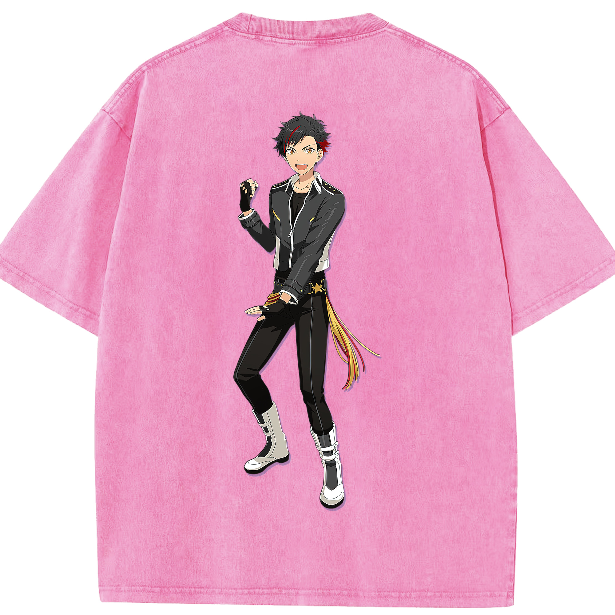 （画像用） あんさんぶるスターズ! Ensemble Stars 綿100% ヴィンテージ風 半袖Tシャツ（背面プリント）